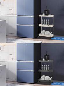 1pc Multi-Tier Movable Makeup Organizer, Suitable For Kitchen, Floor, Living Room, Bedroom, Bathroom Storage Rack