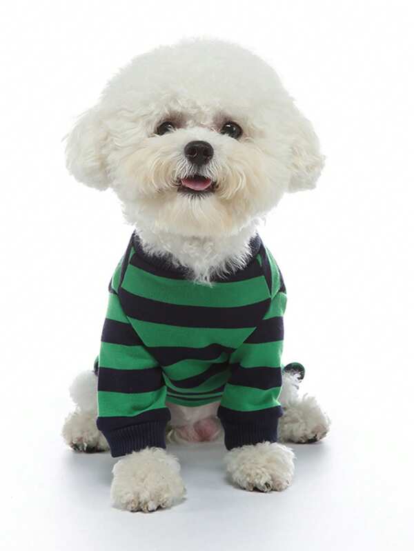 Blue & Green Striped Sleepwear, Simple & Practical Multi-Function