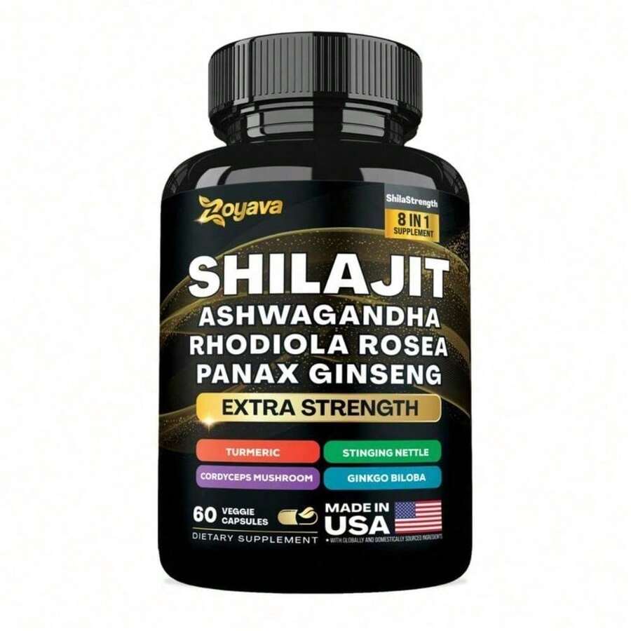 All-In-One Multivitamin Energy Booster - With Ashwagandha & 7+ Extra Strength Ingredients - 60 Capsules - MADE IN USA-CWTI - 60 Count - View 1