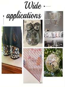 20/50/100/200pcs 2cm Acrylic Triangle Mirror Mosaic Tiles, Self-Adhesive Geometric Wall Sticker For Home Bedroom Living Room/Bathroom Decor, Glass Surface, Glittery, Reusable, Party DIY Craft Gift, Portrait Mirror Decor, Multi-Surface Installable