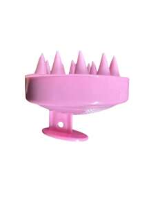 1pc Unisex Hair Washing Brush Suitable For Normal Hair, ABS Plastic Handle, Scalp Cleaning And Exfoliating Tool, Home Necessity, Body Care, Random Color