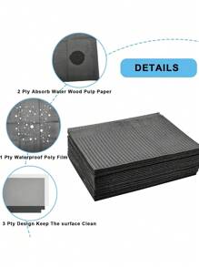 Disposable Pink Nail Art Table Mat 3 Lays Waterproof Clean Paper Foldable Multifunction Beauty Tattoo Dental Drapes Waterproof Tablecloth Cleaning Manicure Napkins Manicure Supplies