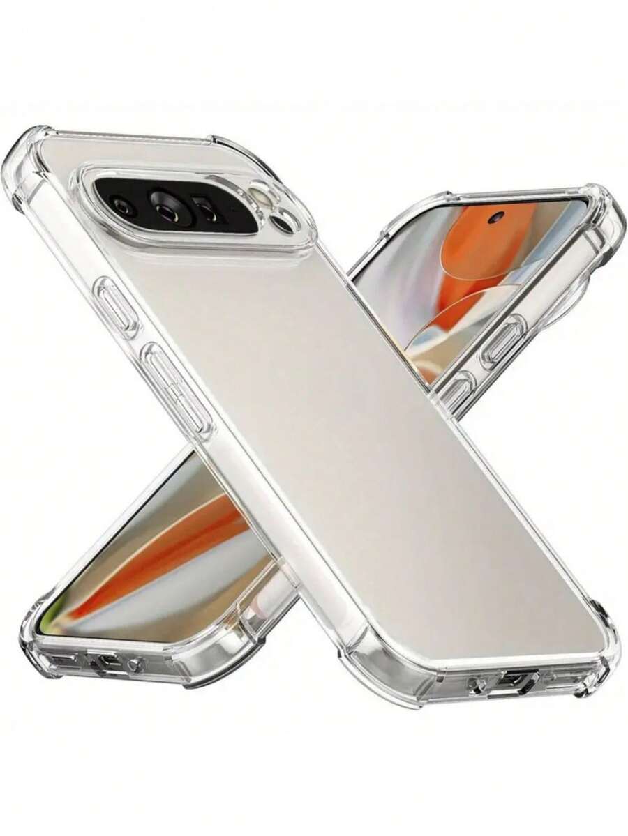 透明手机壳 [薄型柔软 TPU 手机壳] 适用于 Pixel 9/Pixel 9Pro/ Pixel 9 Pro Xl/Pixel 8/Pixel 8A/Pixel 8 Pro 手机壳 透明防摔透明果冻保护手机壳 可爱简约轻薄贴合柔软弹性 TPU 防震缓冲垫 防水防摔防刮