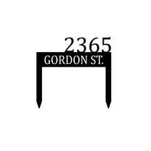 Personalized Address Sign Custom House Number Sign Plaque Address Plaque House Address Numbers For Outside Home Lawn Yard Ground Garden Bell Style With 2 Stakes - Black - View 6