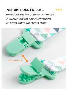 2pcs Personalized Name Pacifier Leash, Teething Toy Lanyard, Adjustable Length Hanging Strap Clip - Multicolor - View 5