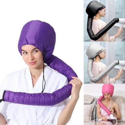 1 pieza Gorro secador de pelo, gorro de tratamiento térmico de aceite caliente ajustable, gorro de vapor para usar con el secador de pelo