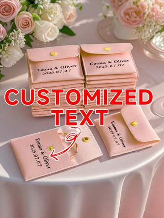 [10/5/2 piezas] Bolsas organizadoras de joyas personalizables, adecuadas para recuerdos de boda, regalos para damas de honor, guardar anillos y collares, kit de emergencia nupcial, bolso de viaje compacto y de uso diario