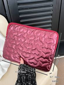 Star And Moon Pattern Printed Laptop Bag Computer Cloth Cover Accessories Soft Laptop Bag Soft Computer Cover Laptop Cover Tablet Leather Bag Laptop Zipper Computer Cover School Business Office Laptop Case Laptop Sleeve Laptop Bag For Ladies - Burgundy - View 11