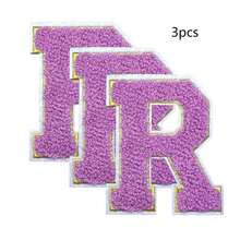 3/26 件 A-Z 3.15 英寸雪尼尔刺绣字母、熨烫补丁、缝制/熨烫装饰数字徽章、服装配饰（用于衣服、夹克、帽子、书籍、背包）、DIY 刺绣补丁 - 彩色 - 查看 167