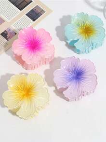 topshiny 1 件夏威夷渐变漩涡花发夹，清爽夏日海滩度假风格发夹配饰、发饰、爪夹、发夹、发夹 - 彩色 - 查看 2