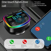 Nuokaiqi 2025 New Lossless Sound Quality Wireless Car MP3 Player FM Transmitter Dual USB Fast Charge Dual PD Type-C USB One-Click Hands-Free Call Car Audio Receiver BT5.0 - BT Car Charger - View 9