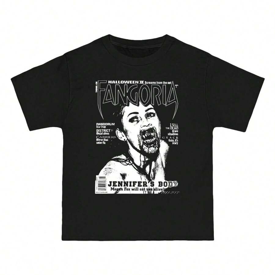Jennifers Body Megan Fox Heavyweight Black Tee Shortsve - Black - View 1