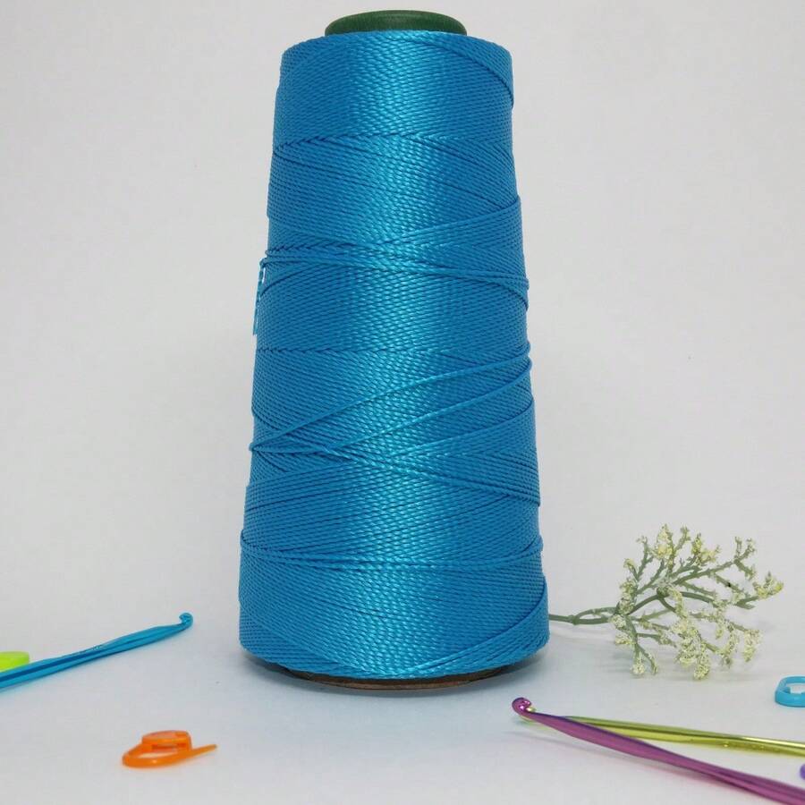 Queen Thick Polypropylene Crochet Thread Box Braids, Braids, Handmade Work 500 Meters - 綠松石藍 - 查看 1