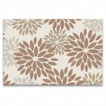 A Set Of 4/6pcs Spring And Summer Placemats Designed With Colorful Spring Flower Patterns, Woven From 100% Polyester Fiber, Machine Washable Polyester Placemats With Multiple Color Patterns To Choose From, Heat-Resistant, Stain Resistant, Waterproof, Easy To Clean, Suitable For Coffee Table Decoration, Holiday Party Decoration, Table Protection, Kitchen And Living Room Decoration