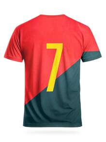 Camiseta de fútbol/balompié portuguesa para hombres y adolescentes, parte superior deportiva cómoda, apta para varios deportes de pelota y uso casual diario, ideal para eventos de fútbol