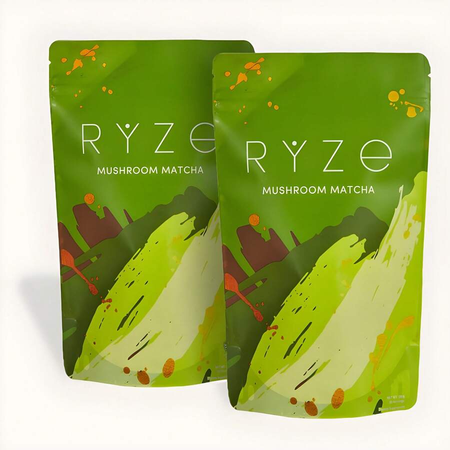 2 PCs Mushroom Matcha, USDA Organic With 6Adaptogenic Mushrooms And Ceremonial-GradeJapanese Matcha , Energy, Focus, Digestion,Lmmunity With Cordyceps, Lion's Mane, Reishi Turkey Tail, 30 Servings - 2個袋子 - 查看 1