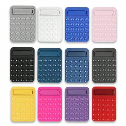 1个双面硅胶吸盘手机壳支架，硅胶章鱼吸盘手机粘性支架，免提手机配件强力粘性支架，适用于自拍和视频（40克），100*66毫米