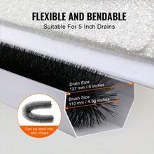 Gutter Cleaning Brush Kit 120 Feet 4.33 Inch Diameter Leaf Guard For 5 Inch Gutters Easy Debris Removal Ground Level Tools 40 Pack - Black - View 7