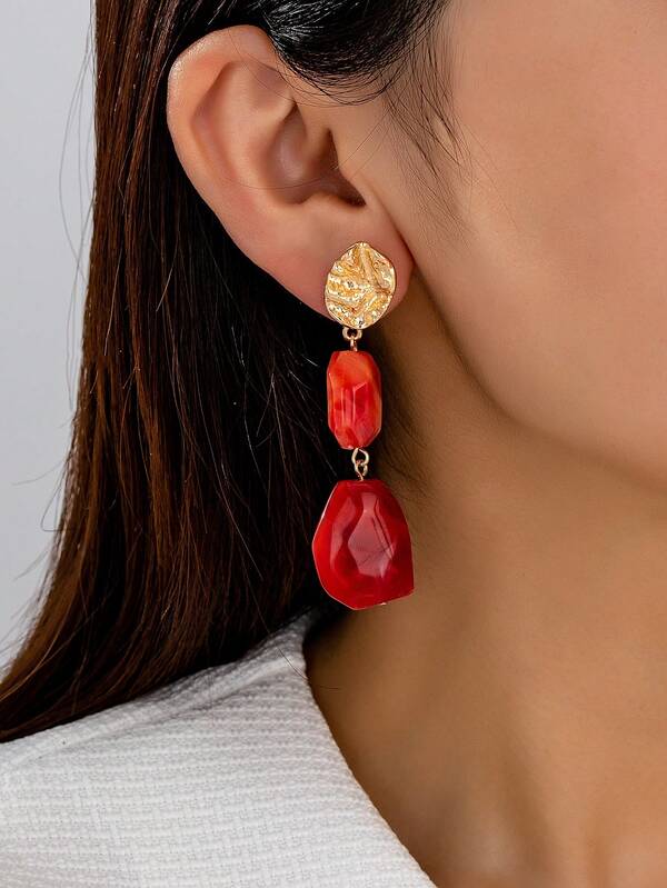 1 par de pendientes de estilo bohemio elegante