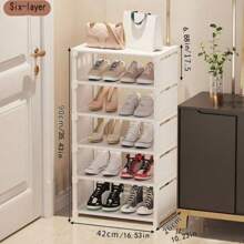 1pc Simple Dust-Proof Shoe Rack, Multi-Tier Economical Home & Dorm Storage, Large Capacity Space-Saving, Assemble For Entryway