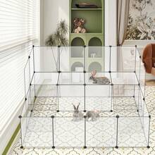 Outdoor Enclosure For Rabbits, Cat Cage Playpen, Guinea Pig Enclosure, Small Animal Enclosure Made Of Plastic, Enclosure For Hamsters, Rabbits, Hedgehogs, White - Clear - View 6