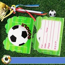 10/20pcs Football Themed Invitation Cards With Soccer Pattern, Suitable For Birthday Party Invitations, Holiday Invitations, Football Wedding Invitations, Party Decorations