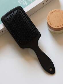 1 pieza Cepillo de pelo con cojín de aire con estampado de mariposa y flor, peine ancho de dientes para masaje y alisado del cabello, lindo accesorio y herramienta de peinado para mujeres/estudiantes - Multicolor - Ver 2