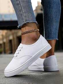 Weiße Lässig Sneaker, rutschfeste Skaterschuhe für Studenten, vielseitig einsetzbar, geeignet für alle Jahreszeiten