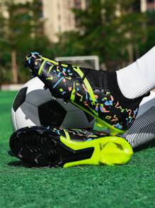 1 Pair Adult & Student Football/Soccer Shoes, Low-Top Outdoor Team Competition Men's Professional Sports Shoes, Big Size Anti-Slip, Wear-Resistant, AG Studs, FG Natural Grass Soft Ground, Lace-Up Cleats, Leather Football Training Shoes, Lightweight, High-Performance, Anti-Skid, Top Professional Football Boots