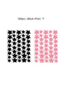 1120/840/560/280 Pcs Star Stickers, Back To School,Halloween & Christmas Decoration Stickers, Colorful Five-Pointed Star Stickers For Party, Holiday Photo Decoration, Face Decor Stickers (1 Sheet Per Color), For Decoration Only (Not For Makeup)2000/1400/160/80/40