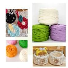 1 Piece 280g T-Shirt Yarn, Woven Fabric Knitted Yarn For Crochet And DIY Knitted Bags, Cushions, Dolls, Hand Crochet Projects,Multicolor Yarn Crochet,Applicable To Bags, Storage Baskets, Cradles, Cup Sleeves, Mats And Other Handicrafts,Gifts,Wedding,Wedding Decol,Mother's Day