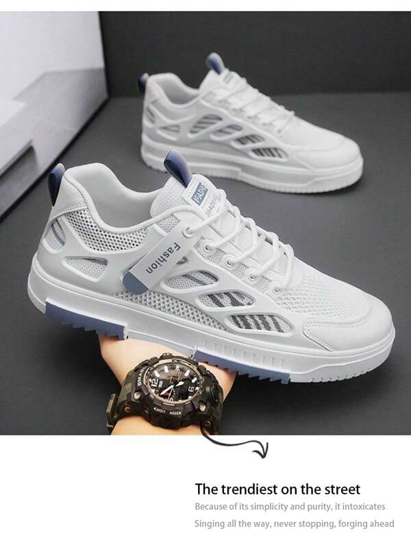 [Men's 2025 Casual Sneakers] Colorblock Breathable Mesh | Lightweight Material + Anti-Slip Outsole | Multi-Scenario Elite Shoes For Urban Commuting And Fitness ,Gym