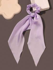 1pc Satin Knot Bow Hair Tie For Women, Korean Style Solid Color Hair Tie With Streamers Ponytail Holders Hair Elastics Hair Rubber Bands Scrunchies Hair Rope Elastic Hair Tie Hair Accessories Head Accessories Elastic Band - Multicolor - View 21