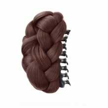 1 szt. damska spinka do włosów z warkoczy z syntetycznych włókien, wysoka spinka do warkoczy z koroną, spinka do baków, puszysty upięty kok, swobodna spinka do włosów z syntetycznych włókien, odpowiednia na każdą porę roku, jesień i zimę, akcesoria do włosów dla kobiet, stroje wakacyjne