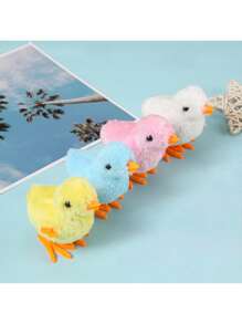 1pc Jumping Chicken Cute Simulation Clockwork Wind Up Plush Moving And Running Teenager Creative Plush Doll Toys Home Decoration Gifts, Kids Toys, Plush Doll,Kids Toys Boys,Toys For Chickens