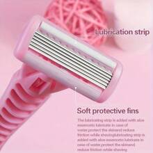 Kit de îndepărtare a părului fără durere pentru bikini pentru femei - 6 lame din oțel inoxidabil, capete înlocuibile, alergie scăzută, lavabil, potrivit pentru toate tipurile de piele