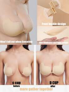 Adhesive Bra Pad, Silicone Invisible Push Up Bra, Strapless Sticky Bra For Women