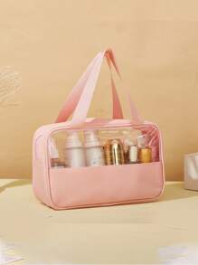 3pcs/1set Clear Toiletry Bag, Women Makeup Bag, Large Travel Cosmetic Organizer, Waterproof Toiletry Pouch For Bathroom, Dorm, Men, Women, Cruise, Beach Trip, Beach Accessories, Holiday Essentials, Summer Vacation Beach Essentials Back To School
