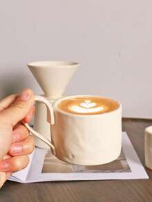 1 Set Japanese-Style Manual Coffee Maker Kit, Ceramic Coffee Filter Cup And Carafe, Home Use, Gift For Friends And Couples, European Style Coffee Sharing Pot Set Back To School - Coffee Sharing Pot - View 5