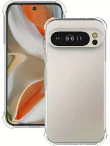 透明手机壳 [薄型柔软 TPU 手机壳] 适用于 Pixel 9/Pixel 9Pro/ Pixel 9 Pro Xl/Pixel 8/Pixel 8A/Pixel 8 Pro 手机壳 透明防摔透明果冻保护手机壳 可爱简约轻薄贴合柔软弹性 TPU 防震缓冲垫 防水防摔防刮