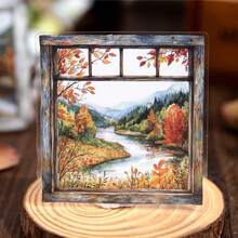 Natural Viewfinder Series Landscaping Handbook DIY Material Decoration Stickers 20 Sheets And 6 Selections,School Supplies,Back To School - Multicolor - View 1