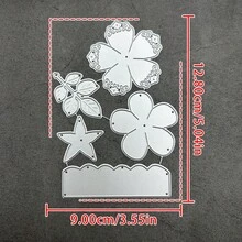1pc Metal Cutting Dies - Elegant Rose And Butterfly Design, Suitable For Scrapbooking, Cardmaking And Craft Projects - Silver - View 11