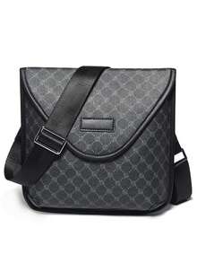 Men's Stylish Square Shaped Casual Shoulder Bag, Small Messenger Bag, Suitable For Commute, Back To School, Travel - Multicolor - View 11