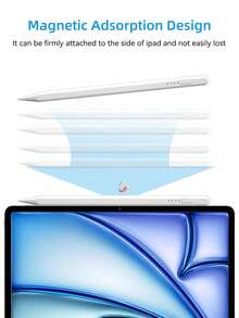 兼容 iPad 手写笔，无需连接平板电脑，适用于 2024 iPad Air 11 Air 13 M2 Pro 13 11 M4 5/6/7/8/9/10 代 Air 3/4/5 Mini 5 6，具有防掌误触功能，iPad 电容笔兼容 Apple Pencil 1/2 iPad 笔，可防止意外触摸