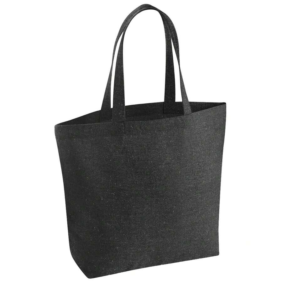 Maxi Tote Bag (Black) - Coffee Brown - View 1