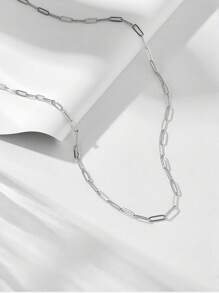 MONALLY 18K Gold Plated 1pc Luxury Fashion Safety Pin Chain Necklace For Women Stainless Steel Jewelry Best Friend Gifts For Party Graduation Prom Accessories