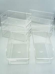 3pcs/2pcs/1pc Simple Transparent Refrigerator Drawer Style Food Storage Boxes, Kitchen Organizer Racks, Kitchen Organization & Storage Boxes, Tableware Divider Organizer, Fruit & Vegetable Freezer Fresh Keeping Containers, Kitchen Accessories, Kitchen Decor, Organizing & Storage, Kitchen Supplies, Fridge Organizer, Storage Containers, Food Storage Containers, Kitchen Organization, Kitchen Utensils, Home Essentials, Pantry Organizer, Back To School Supplies