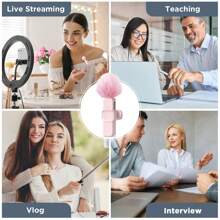 Microphone Cravate Sans Fil Professionnel Pour Smartphone, Microphone Sans Fil Plug-play Pour Enregistrement Vidéo/audio, Micro À Pince Pour Entretien/vlog/enseignement