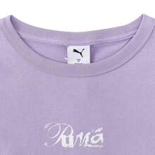 Puma 2025 Women Graphics T-Shirt Knitted Crew Neck Short Tee 63313875