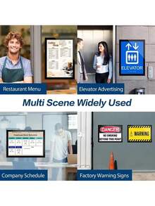 2/5个装 A3/A4/A5/A6橡胶磁铁海报框软自钻画框A4画布框广告展示框 - 黑色 - 查看 6